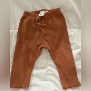 Zara Kids Waffle Knit Joggers - Tan